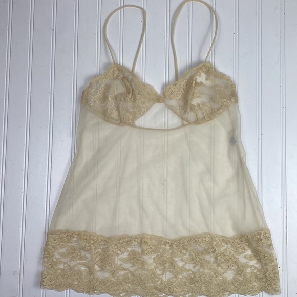 Vintage Vanity Fair lace and nylon nightie with sleeveless matching robe… - Picture 6 of 14